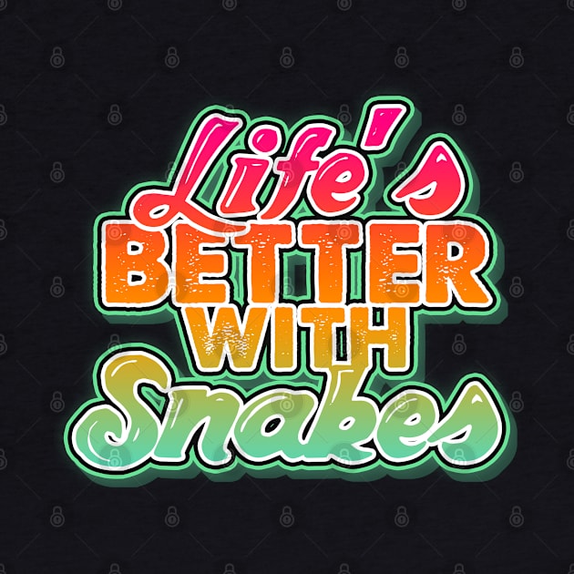 Life's better with snakes. Perfect present for mom mother dad father friend him or her by SerenityByAlex